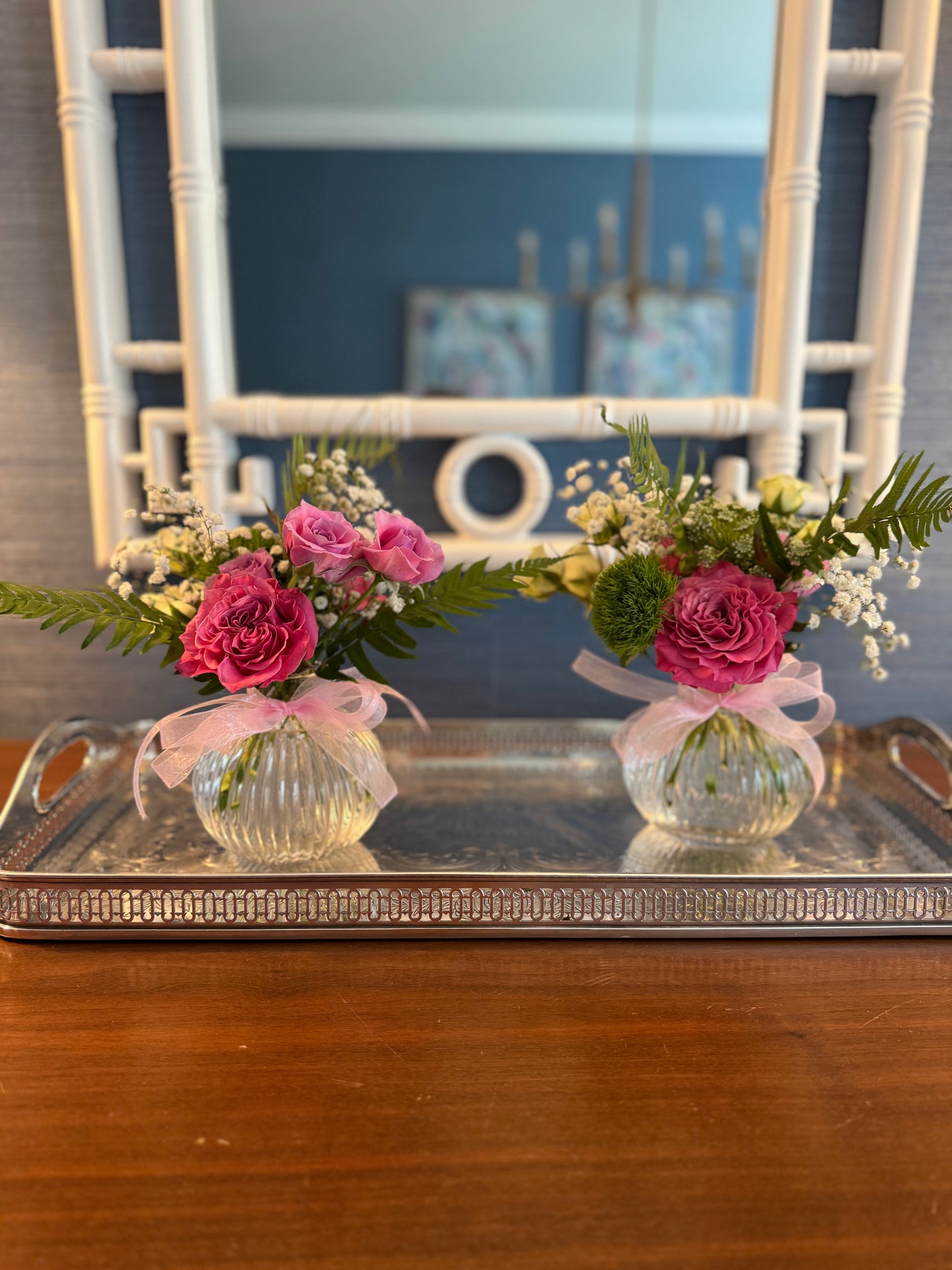 Pair of floral minis