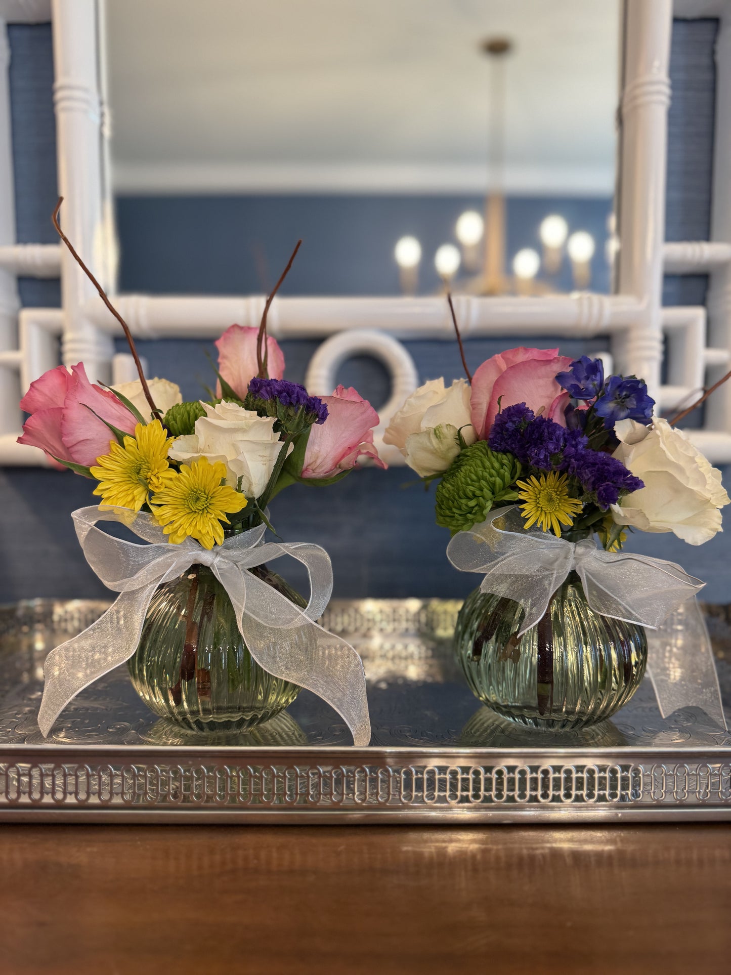 Pair of floral minis